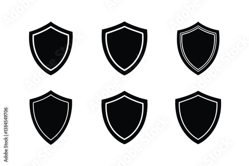 Free Download set of shields vector illustration - GFXLoad