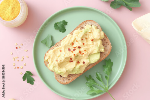 Creamy plant based recipes featuring mashed avocado on whole grain toast create delicious and healthy meal option
