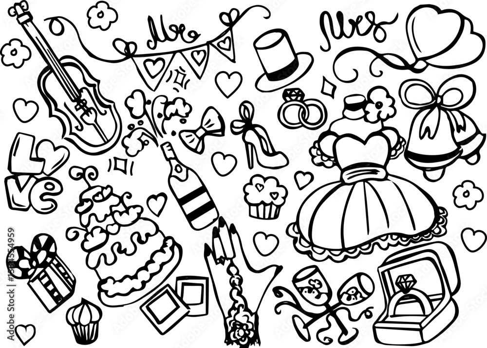 Obraz premium wedding dress set