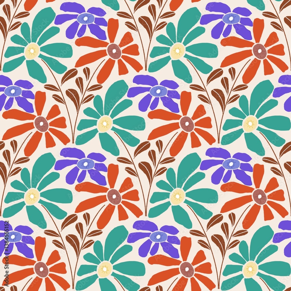 Digital seamless pattern,Colorful Abstract flower,tropical flower leaf seamless pattern,fashion beach print,Hawaiian design.Nature flora background,illustration for textile,Hawaii,fabric,wallpaper Digital seamless pattern,Colorful Abstract flower,tropical flower leaf seamless pattern,fashion beach print,Hawaiian design.Nature flora background,illustration for textile,Hawaii,fabric,wallpaper