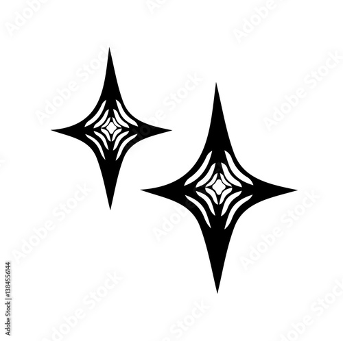 golden star on white background, y2k