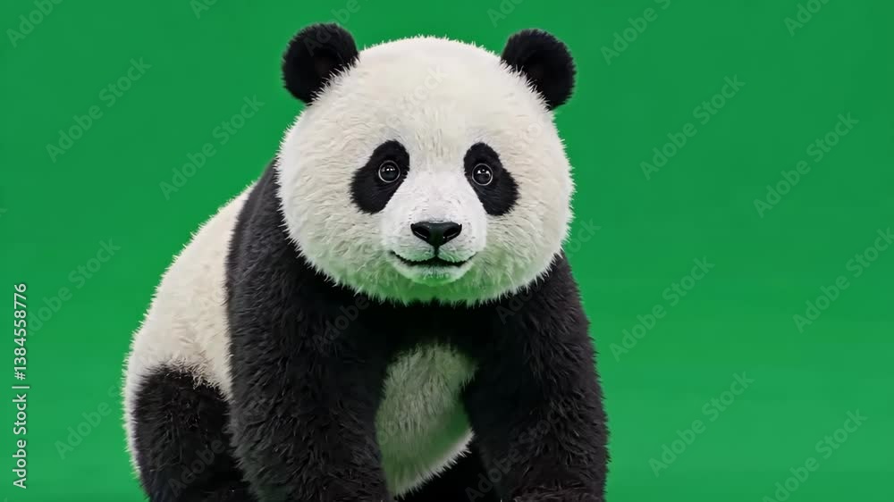 Cute Panda on Green Screen Background, Perfect for Use in Compositing, Animation, or any Project Requiring a Customizable Panda with a Clear Background. Cute Panda on Green Screen Background, Perfect for Use in Compositing, Animation, or any Project Requiring a Customizable Panda with a Clear Background.