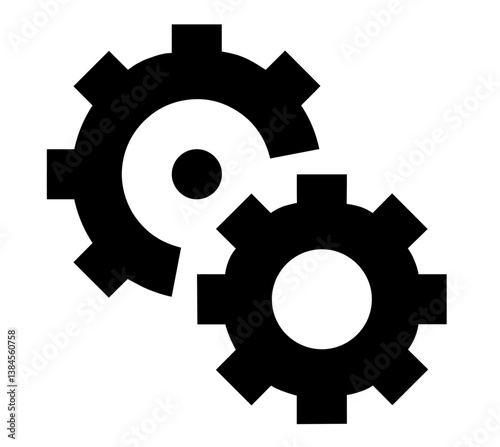 two interlocking gears, teamwork, functionality, system integration, mechanical precision. how individual parts operate together to create movement, efficiency, productivity across technological, indu