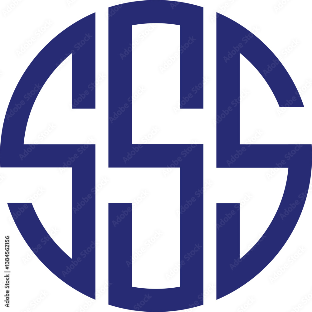 Obraz premium SSS circle icon.eps