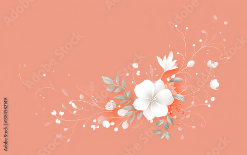 Vintage floral texture art background