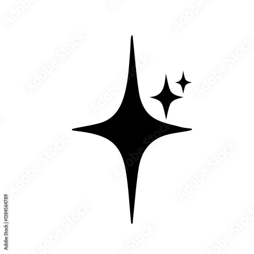 black and white star