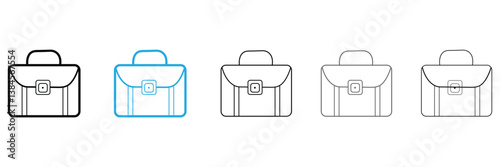 Professional Carrier Vector Icon Set. Executive Briefcase Vector Symbol for UI Design. Vector Illustration .EPS 10 . 