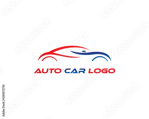 Elegant Minimalist Auto Car Logo Design Modern Vector Template.