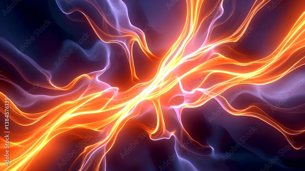 Vibrant Abstract Light Waves in Motion with Powerful Energy Flow Vibrant Abstract Light Waves in Motion with Powerful Energy Flow
