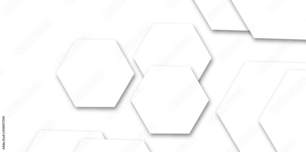 Abstract geometric technology 3d white bright hexagon polygonal honeycomb luxury pattern vector background. Abstract geometric technology 3d white bright hexagon polygonal honeycomb luxury pattern vector background.