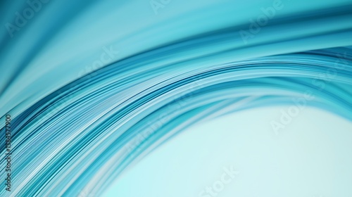 A fluid, abstract design featuring smooth, flowing lines in shades of blue, evoking a sense of tranquility and movement.