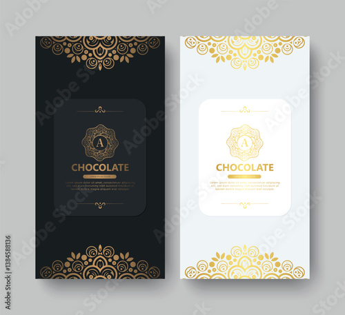 Luxury gold chocolate bar packaging design