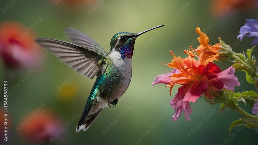 Fototapeta premium Hummingbird in Natural Habitat