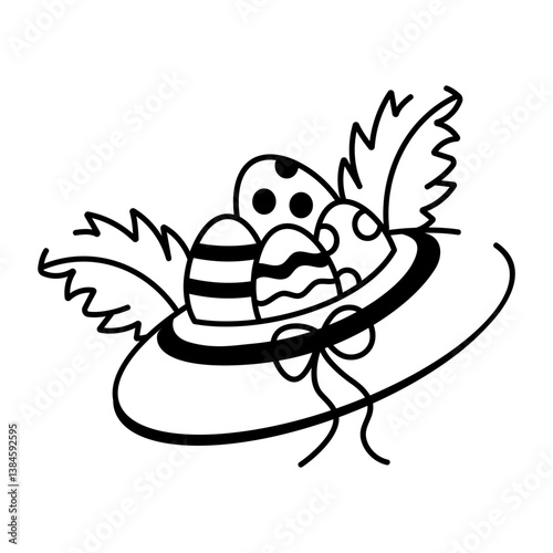 A hand drawn style icon of a cupcake 