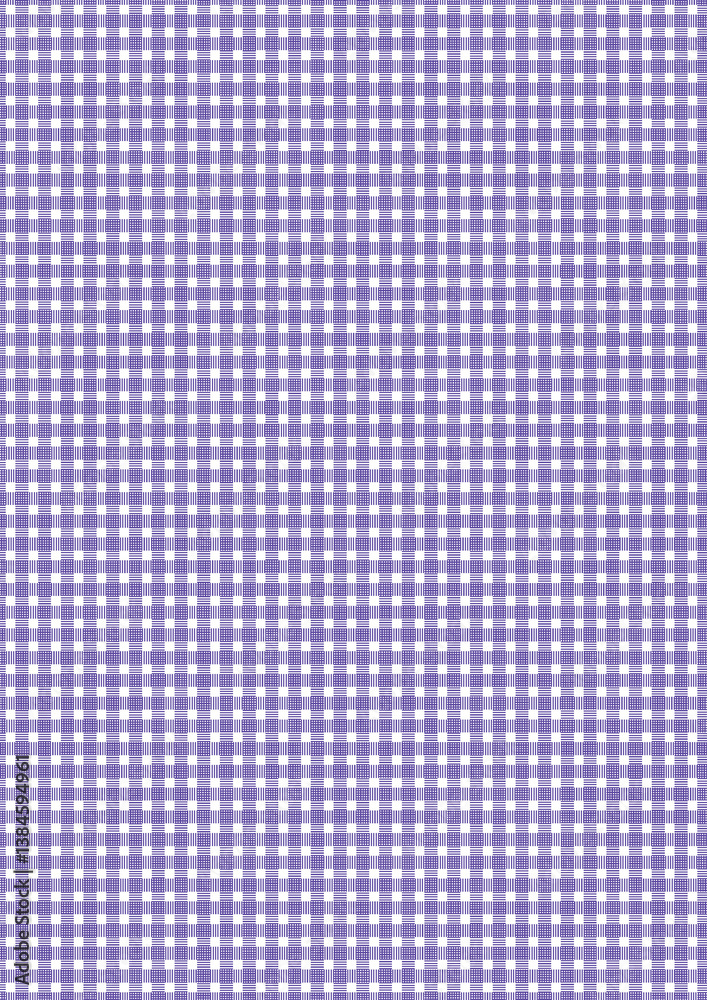 Naklejka premium purple and white checkered gingham pattern on fabric texture background