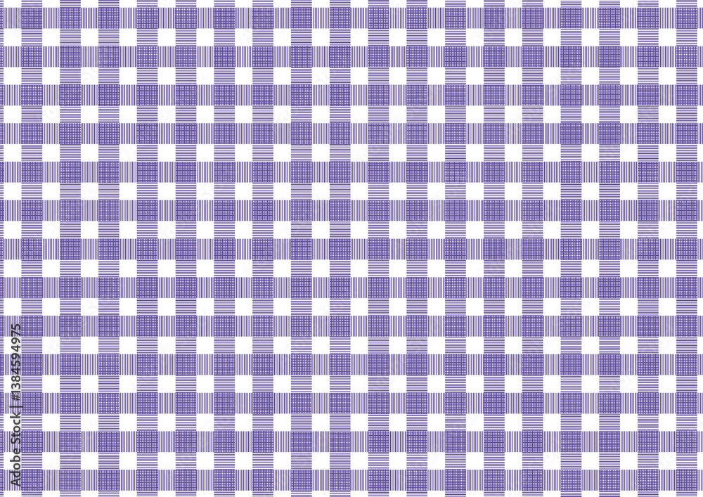 Naklejka premium purple and white gingham check pattern background