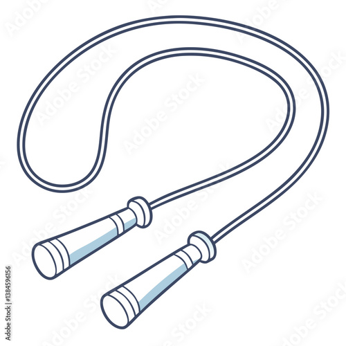 Jump Rope Vector for Cardio and Fitness Workouts. Perfect for: Fitness Events, Cardio Challenges, Sports Day