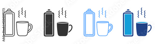 Hot Drink Icon Set Multiple Style Collection