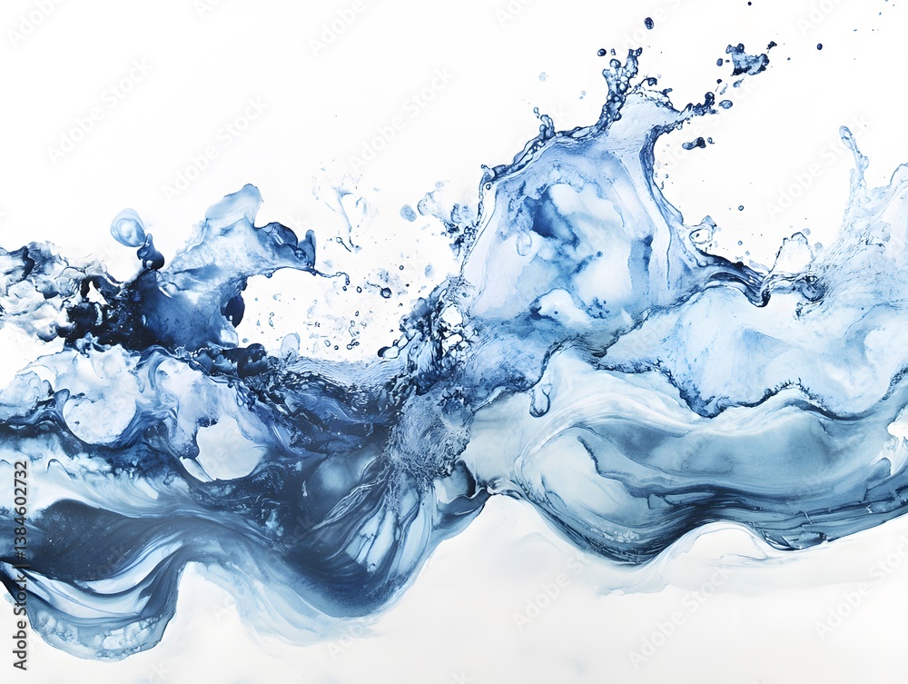 Light Blue Watercolor Texture with Splash Effects on White Paper, blue water splash Light Blue Watercolor Texture with Splash Effects on White Paper, blue water splash