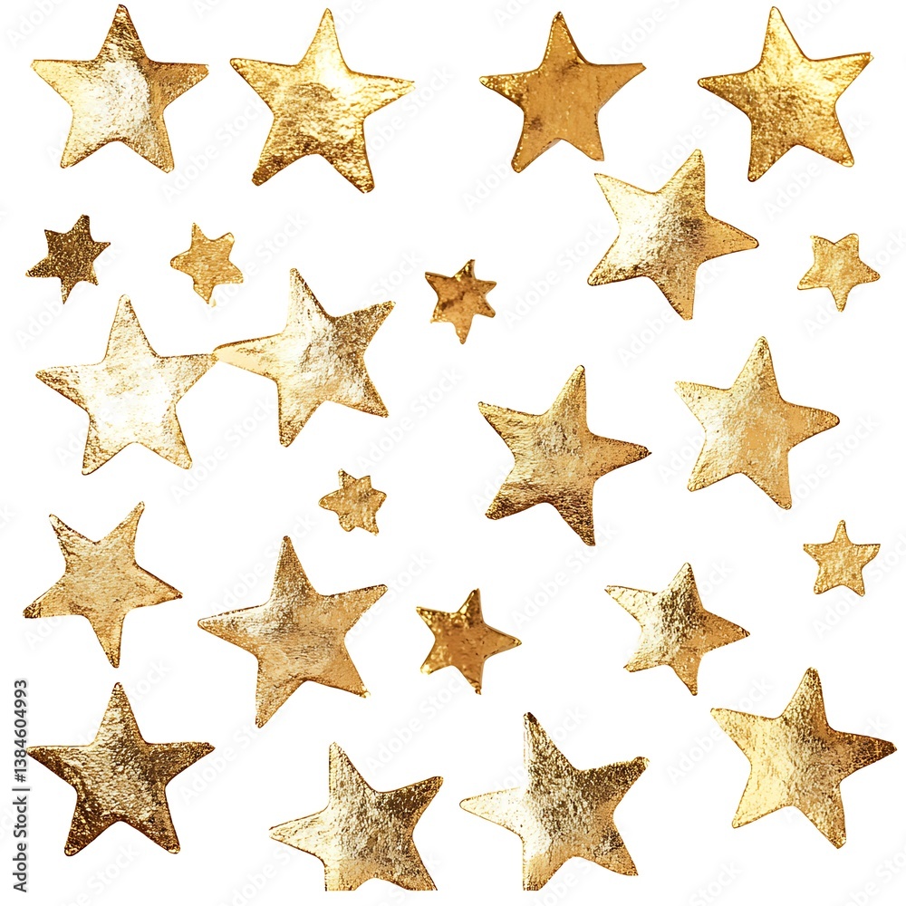 Obraz premium Gold Stars Collection for Decorative and Celebratory Purposes