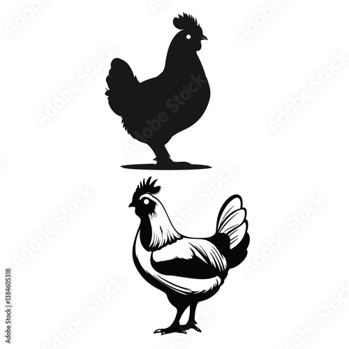 cock and chicken