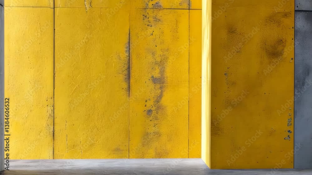 Textured Yellow Concrete Wall With Gray Stone Borders Minimalist Architectural Design Textured Yellow Concrete Wall With Gray Stone Borders Minimalist Architectural Design