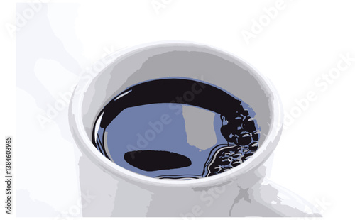 淹れたてのコーヒーが入ったコーヒーカップ
