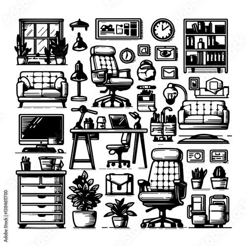 This comprehensive vector bundle provides everything you need to create stunning interior designs and illustrations. Featuring a diverse collection of meticulously crafted vectors representing various