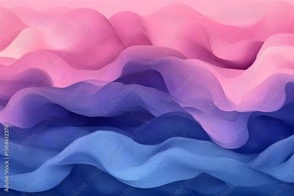 Obraz premium Abstract depiction of layered flowing and soft colors in gradients