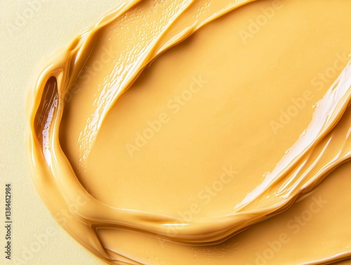 Swirl of Golden Yellow Cream Texture