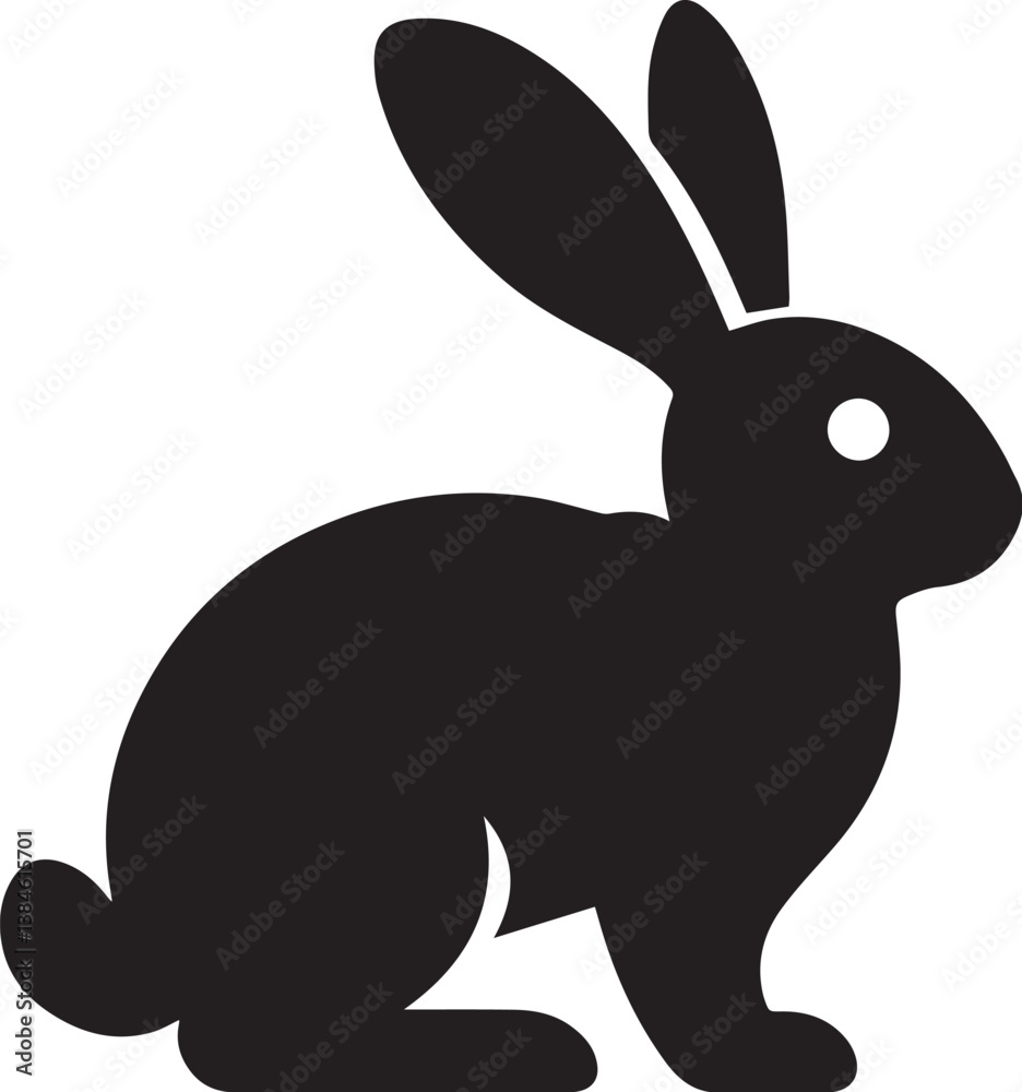 Obraz premium Silhouettes of Easter bunny