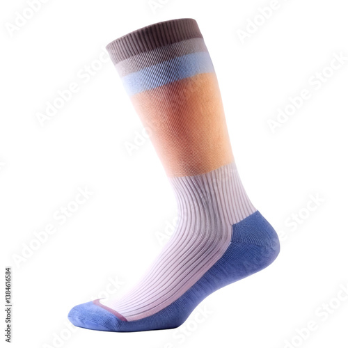 Compression socks isolated on transparent background  
