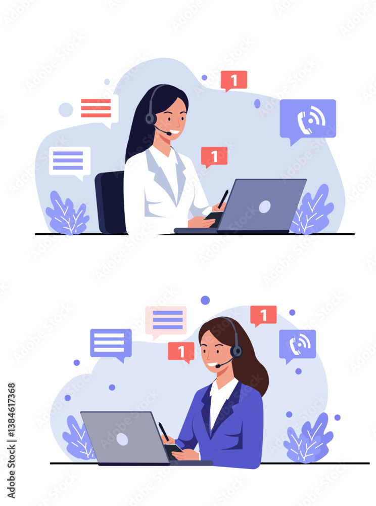 Customer Support Representative Assisting Clients Customer Support Representative Assisting Clients