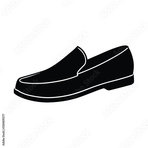 pair of black shoes  vector illustration