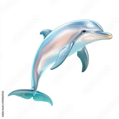 Wallpaper Mural Graceful Dolphin Leaping Above Aquatic Blue Waves in Bright Sunny Environment Torontodigital.ca