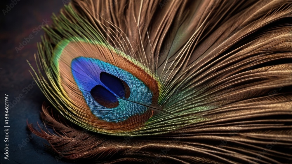 Obraz premium close up of peacock feather