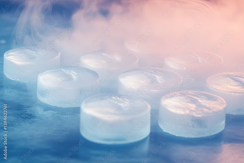 Frozen Circular Ice Disks Frozen Circular Ice Disks