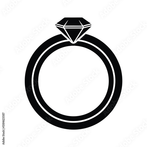diamond engagement ring  vector illustration