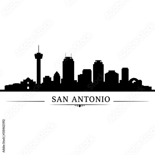 San Antonio Texas city outline
