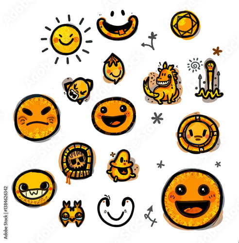 a bunch of emotication art