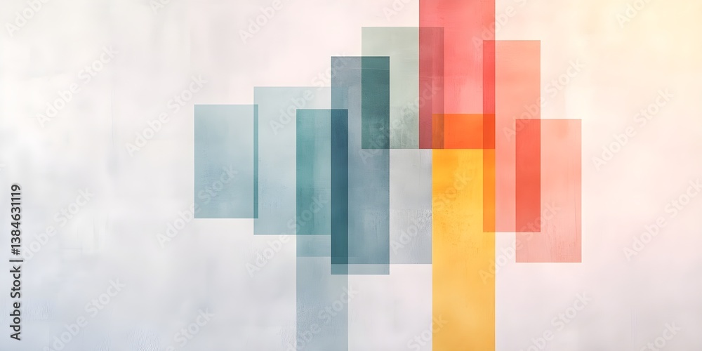 Fototapeta premium A colorful abstract painting with a tree in the middle