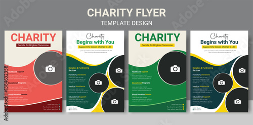 Charity Flyer Template  Donation Event Poster Design. Donation Campaign Flyer Template for NGO and Charity. Charity fundraising poster design template or donation charity flyer, leaflet.