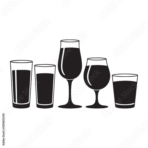 set of drinks
