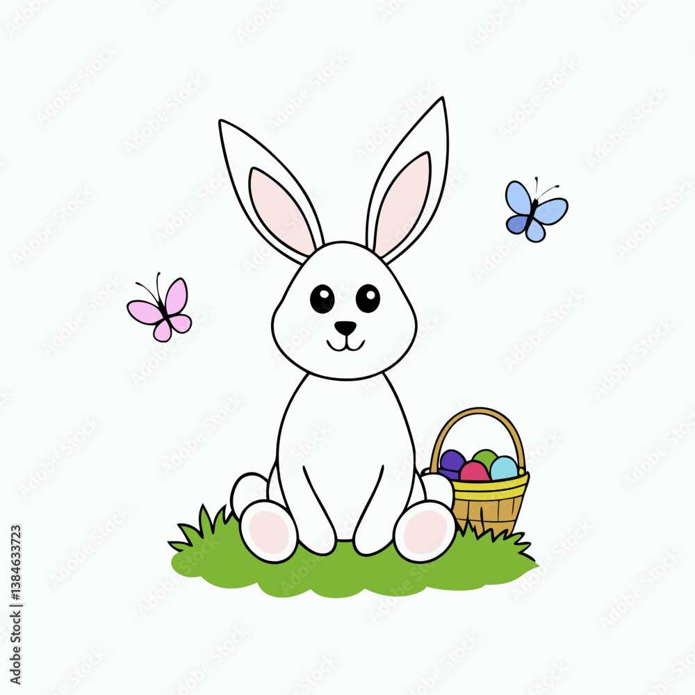 easter bunny with easter eggs easter bunny with easter eggs
