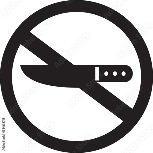 No scalpel vector icon. Flat No scalpel pictogram is isolated on a white background.