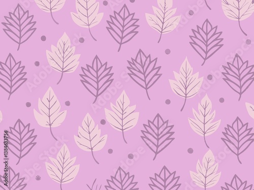 seamless pattern with flowers and leaves, floral pattern for textile design and digital papers, seamless background with leaves