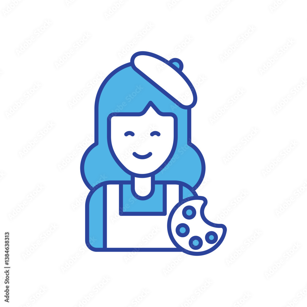 Artist icon isolated on a white background. Vector illustration. Artist icon isolated on a white background. Vector illustration.