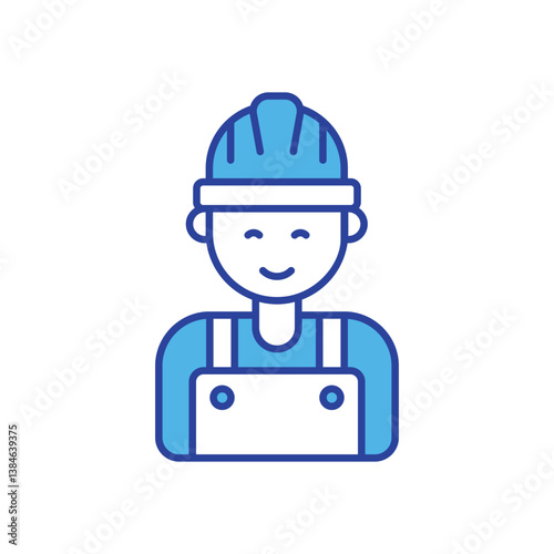 Engineer icon isolated on a white background. Vector illustration.