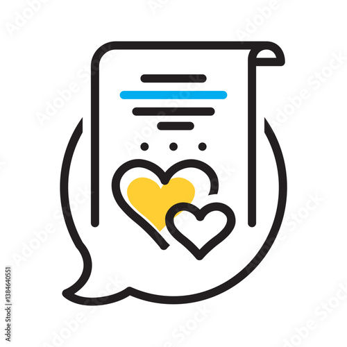 Vector multi color icon for Vows