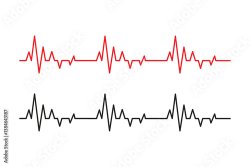 heartbeat line vector design to use for healthcare illustration on white background.